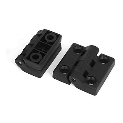 Hinge1.97 /50mmx50mm Black Plastic Cabinet Door Reinforced Ball Bearing Hinge -10pcs
