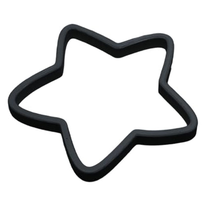 Fish Feeding Portals for Betta & Aquariums | Floating Food Rings & Breathing Windows (Moon Shape) (Black) - color: Black