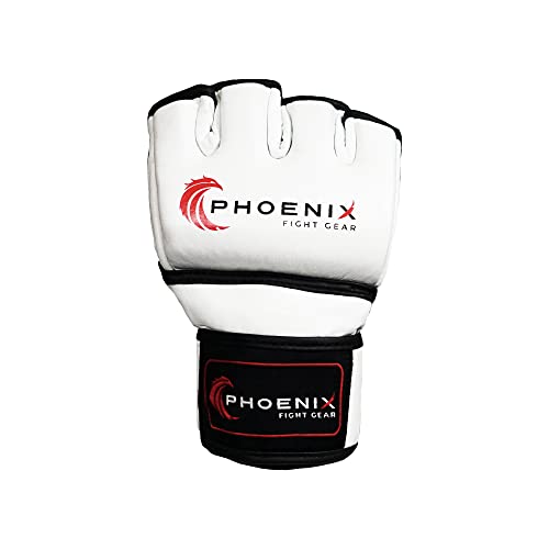 Flight MMA Fight Gloves - color: White, size: Medium
