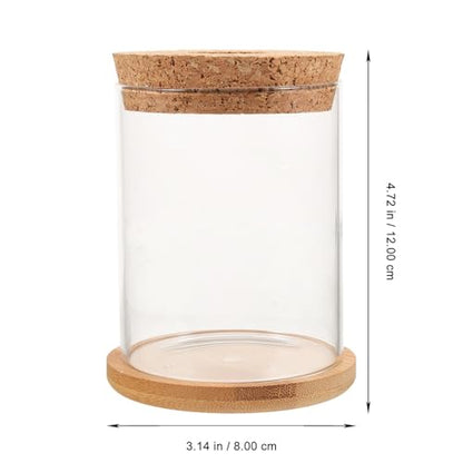 ERINGOGO Small Glass Fish Bowl with Hydroponic Plant Terrarium, 8x10cm Desktop Aquarium with Mat for Home and Office Decor