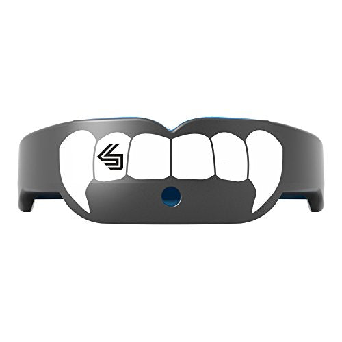Shock Doctor Gel Nano Convertible Mouthguard (Pearl Carbon, Adult) - color: Pearl Carbon/White Fang, size: YOUTH