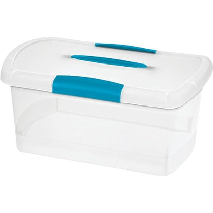 Sterilite 18948606 Medium Showoffs Storage Box, Clear/blue