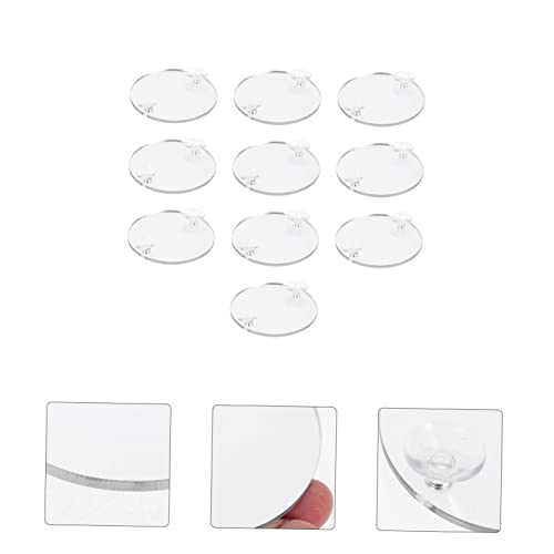 Ciieeo 10pcs Betta Fish Training Mirror Single Side Betta Tank Mirror Cup Floating Decorative Fish Tank Accessory for Play and Exercise