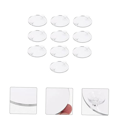 Ciieeo 10pcs Betta Fish Training Mirror Single Side Betta Tank Mirror Cup Floating Decorative Fish Tank Accessory for Play and Exercise