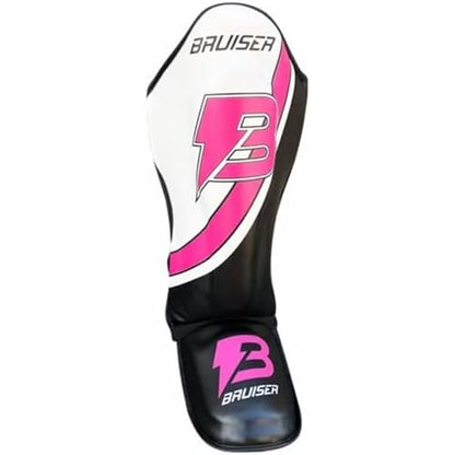 Shin Guards with Instep for MMA, Muay Thai, and Kickboxing, PU Leather, Leg and Instep Protection - size: Large