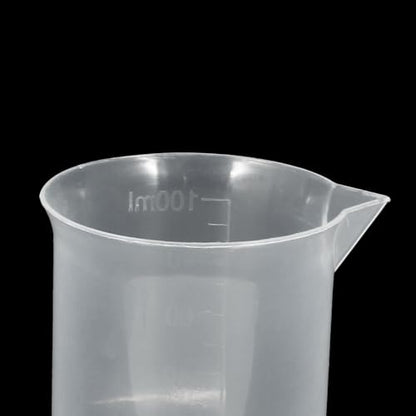 Bivethoi 3 Pack Plastic Beakers, Low Form Graduated Measuring Beakers 50ML Graduation Interval (Vol. 100ML) - size: 100ml