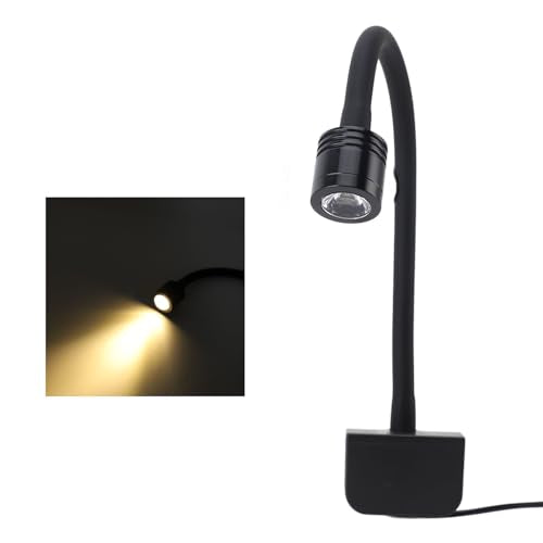 Omabeta LED Aquarium Clamp/Holder On Light High Brightness for 3‑6 Gallons Fish Tank, Small Clamp Aquarium Light for Freshwater Saltwater Aquariums, Aluminum Alloy, Silicone Soft Tube (Warm)
