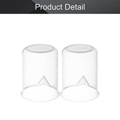 Othmro 2Pcs 50ml Measuring Cups Plastic Graduated Cups PP Plastic Graduated Beaker Clear Scale Cups Liquid Measuring Mixing Cups Graduated Plastic Measuring Cups for Lab Kitchen Liquids Transparent - color: 50ml 2Pcs