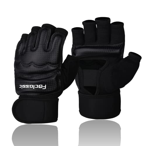 Kickboxing Sparring Gloves MMA Gloves Boxing Gloves for Men Women Kids Half Finger Punching Bag Gloves Fighting Gloves for Men Women Boxing Training - color: black, size: X-Large