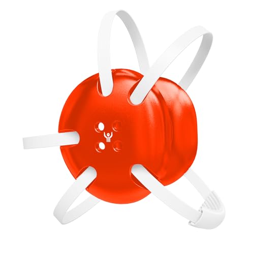 Classic Wrestling Headgear, White Straps - style: Orange w/ White Straps