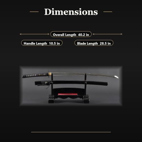 Hand Forged 1045 Heat-Tempered Katana, Full Tang Sword - color: iron