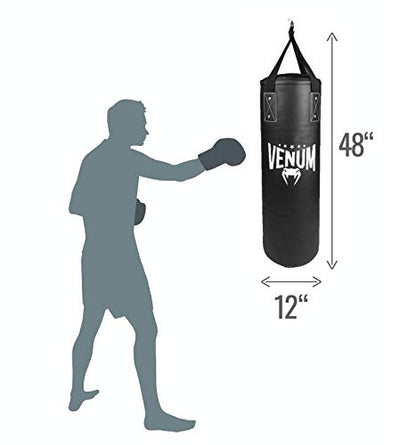 Venum Origins Punching Bag (Ceiling Mount Included) - color: Black/White