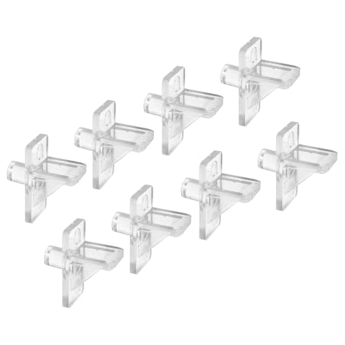 Prime-Line U 10136 1/4 In., Clear Plastic, Shelf Support Peg (8 Pack)