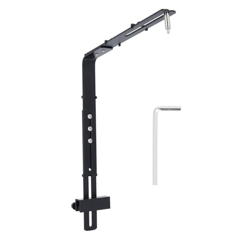 Aquarium Light Riser, Aquarium Light Bracket, Aluminum Alloy High Adjustable Aquarium Light Holder,Fish LED Aquarium Light Stand for Hanging Lamp (Black)