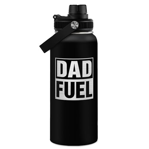 Dad Water Bottle 32oz Stainless Steel Insulated Sports Bottle with Lid, Gifts for Father from Daughter Son, Dad Gifts for Birthday Christmas Fathers Day - color: Dad 3