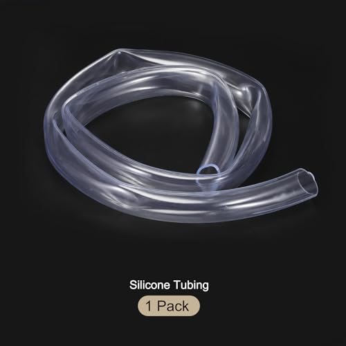 1 1/4" x 1 1/2" Clear Plastic PVC Tubing 5ft Flexible Vinyl Tube, [for Garden Irrigation, Water Hose, Fish Tank, Aquarium] - 31.8mm x 38.1mm - size: 1 1/4" x 1 1/2"