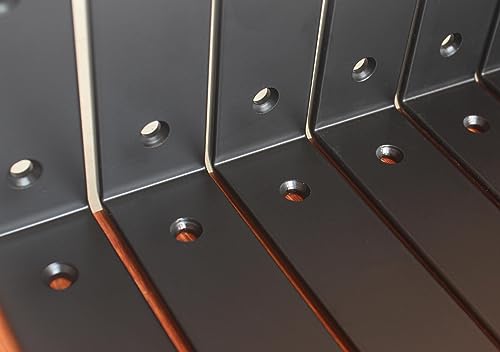 6 Pack - L 6" x H 4" x W1.5, 5mm Thick Black L Shelf Bracket, Iron Shelf Brackets, Metal Shelf Brackets, Floating Shelf, Shelf Supports with Screws - size: 6''x4'', style: Black 6 Pack