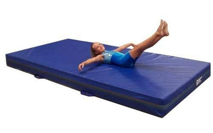Team Sports 8" Gymnastics Skill Training Mat, 4'x8'x8", Blue Vinyl