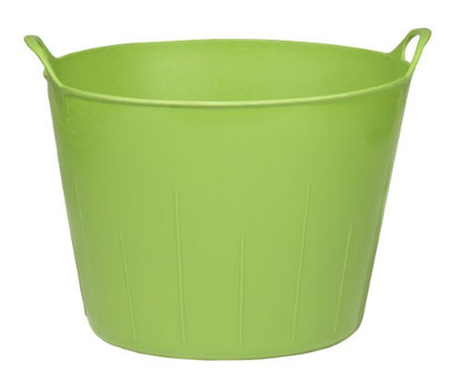 Little Giant® Poly/Rubber FlexTub Bucket | Ultra Durable & Versatile Farm Tub | Plastic Synthetic Gardening Tub (1, Lime Green)