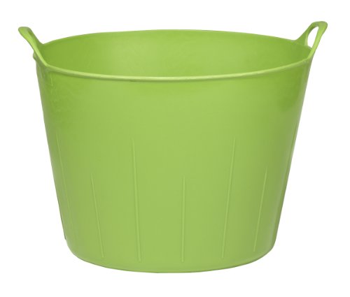 Little Giant® Poly/Rubber FlexTub Bucket | Ultra Durable & Versatile Farm Tub | Plastic Synthetic Gardening Tub (1, Lime Green)