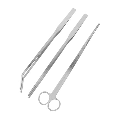 GALPADA 4sets Aquarium Grass Trimmer Stainless Steel Tweezers Scissors for Aquascaping Fish Tank Maintenance Kit