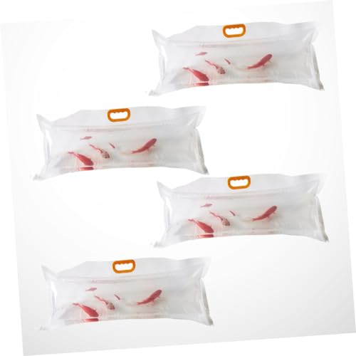 4pcs Oxygen Filling Live Fish Bags Catering Plastic Grocery Tote for Moving Storage