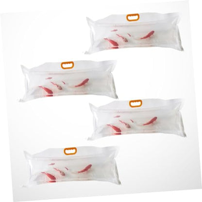 4pcs Oxygen Filling Live Fish Bags Catering Plastic Grocery Tote for Moving Storage
