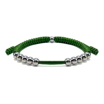 LAMIBEE Premium Golf Stainless Steel 10 Bead Score Counter Bracelet, Golf Stroke Count Bracelet, Resizable Easy Adjust Golf Round Scoring Tracker, Durable Stylish Golf Accessory - style: Lime