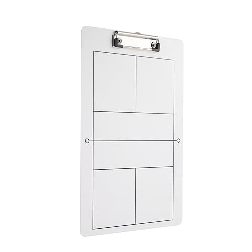 Double-Sided Dry Erase Pickleball Coaching Clipboard, White Board with Court Diagram