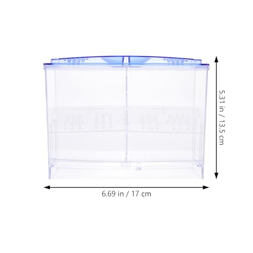 BESPORTBLE Aquarium Fry Breeding Box 2-Layer Isolation Hatching Container Plastic Fish Hatchery Tank for Betta Guppy Breeding and Fry Acclimation