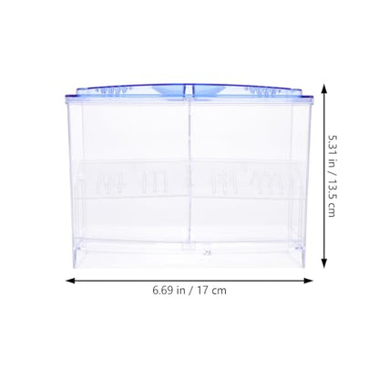BESPORTBLE Aquarium Fry Breeding Box 2-Layer Isolation Hatching Container Plastic Fish Hatchery Tank for Betta Guppy Breeding and Fry Acclimation