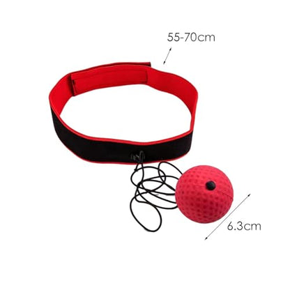 Boxing Reflex Ball Headband, Adjustable Headband Boxing Gear, Reflex Ball on String with Headband for Workout Exercise Home