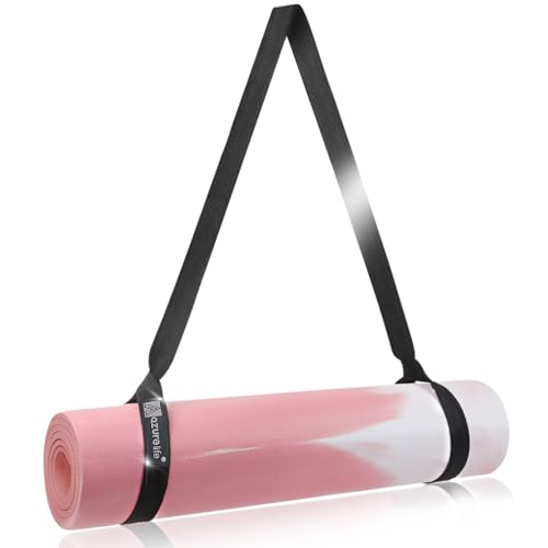 A AZURELIFE [MAT NOT Included] Yoga Mat Sling, Yoga Mat Straps for Carrying, Easy-Cinch Yoga Mat Holder Strap - color: #2-black