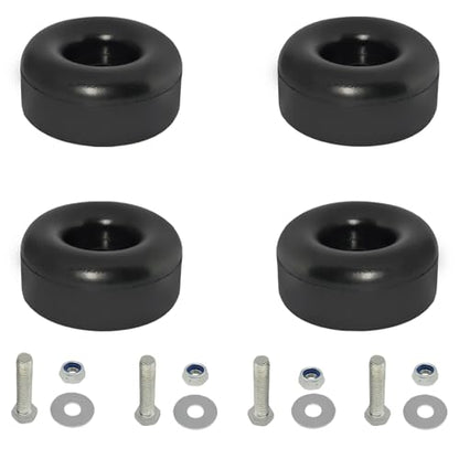 Heavy Duty Rubber Anti Vibration Feet Pads for Generators, Pressure Washers, Air Compressors, Round Rubber Bumper, 1 X 2.5 in Vibration Dampeners with Screw Kits (4 Pack)