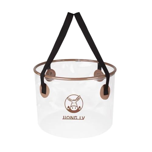 YUEWO Portable Collapsible Bucket with Handle Foldable Wash Basin Multifunctional Water Container Sink for Fishing, Camping, Hiking, Backpacking, Outdoor Survival, Car Washing