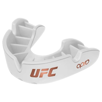 OPRO Bronze Level Youth UFC Moldable Mouth Guard, Essential Fit (White) - color: Ufc - White, size: Youth