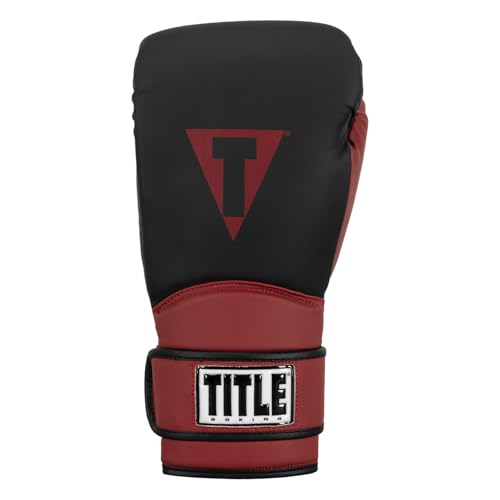TITLE Boxing Conquest Training Boxing Gloves - color: Black/Red, size: 16 oz