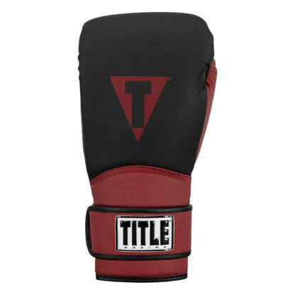 TITLE Boxing Conquest Training Boxing Gloves - color: Black/Red, size: 16 oz