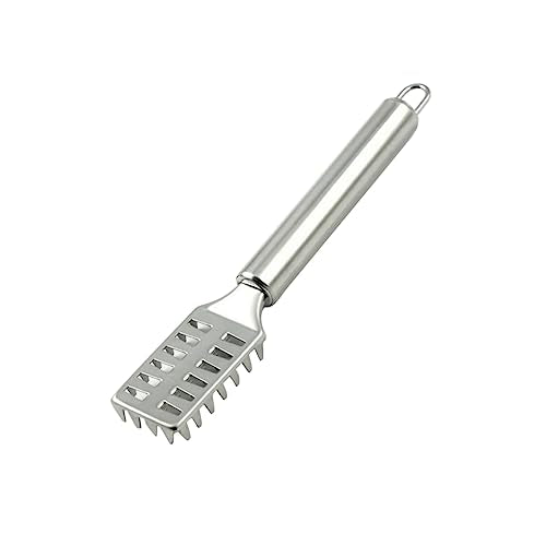 Mikinona Efficient Fish Scale Removal Stainless Steel Fish Scale Shaver Fish Skin Cleaner Scale Scraper Safety Lid