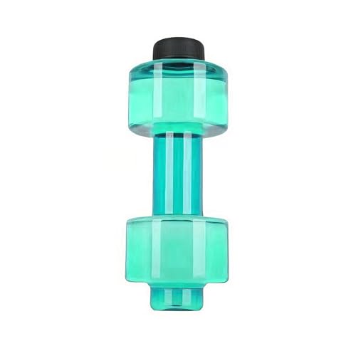 BDumbbell Shaped Sports Water Bottle Durable Plastic Gym Water Kettle For Fitness Outdoor And Daily Use - color: green
