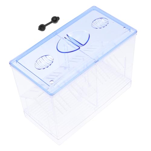 BESPORTBLE Transparent Fish Breeding Box with Suction Cups Double Layer Isolation Tank for Fry Hatching Easy Install Aquarium Breeder for Betta and Shrimp Durable Design with Feeding Access