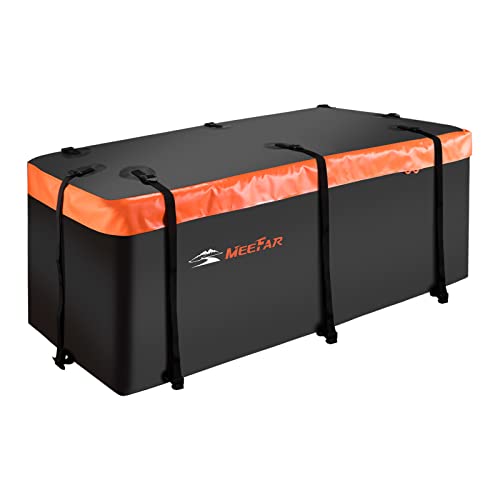 Hitch Mount Cargo Carrier Luggage Bag Waterproof 16 Cubic Feet Luggage Rack | Soft Shell Luggage Bag,Include 8 Reinforced Straps,Combination Lock,for All Vehicle with Steel Trailer Cargo Carrier Basket - size: 16 Cubic Feet