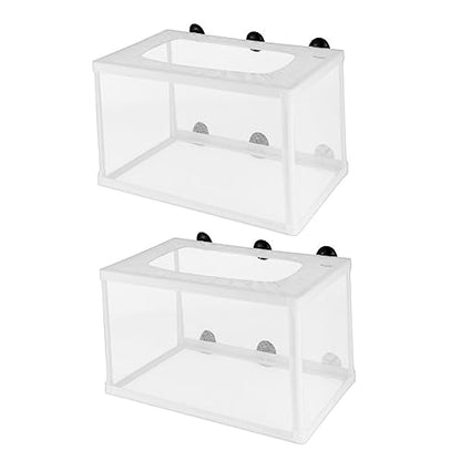 Happyyami 2pcs Fish Breeder Net Cups for Efficient Fish Hatchery Aquarium Isolation Mesh for Breeding and Protecting