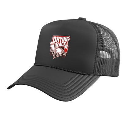 Drying Rack Baking Pastry Chef Trucker Hat with Adjustable Mesh Back - color: Black