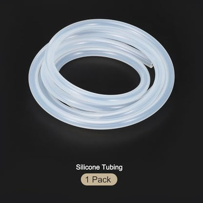 1m(3.3ft) 3mm(1/8") ID x 6mm(1/4") OD Silicone Tubing Clear Industrial Plastic Tubing Pure Silicone Hoses for Pump Siphoning Draining Irrigation Brewing - color: Clear, size: 1/8" x 1/4"