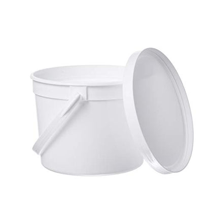 Pail with Handle, Polypropylene, 1.5 Quart, White, 10 Piece - color: White