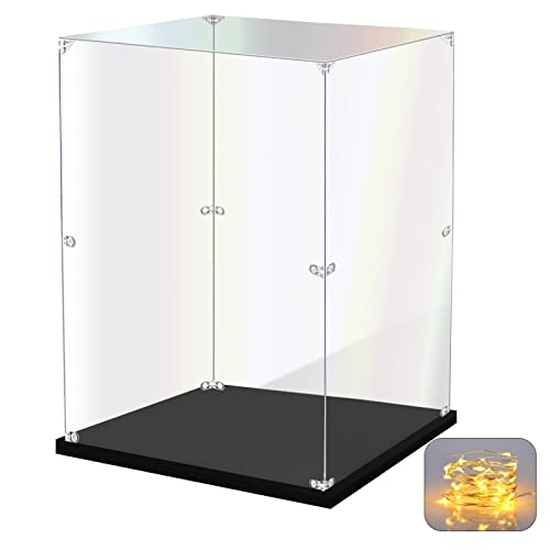 KOLIPI Acrylic Display Case for Collectibles, Clear Display Box 10x6x14 in - size: 10x6x14 inches