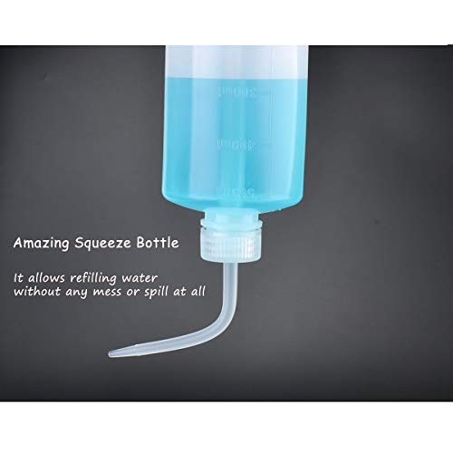Valchoose 500ml White Squeeze Wash Bottles, Angled Nozzle, 2 Pack - color: White, size: 2x500ml