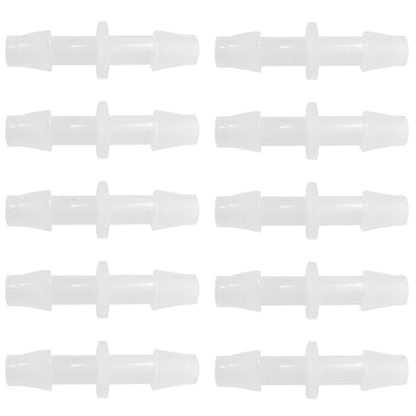 Plastic Hose Barb Fitting 1/4" x 1/4" Pipe Connectors Joint Splicer Mender Adapter Union for Aquarium Household Adapters Fuel Gas Liquid Air (Pack of 10) - size: 1/4 Inch-10pcs