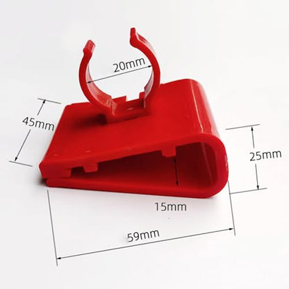 5 Pieces Soft Holders,Aquarium Hose Clips,Fish Tank Holder,Red Fixing Bracket Water Fixing Clamps, Style A - size: STYLE A